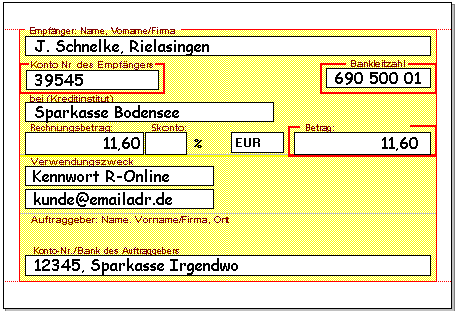 Beispiel �berweisung
